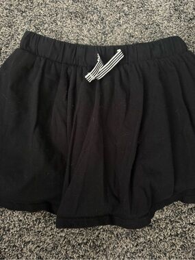 Cat & Jack Black Girls Skort with Striped Drawstring